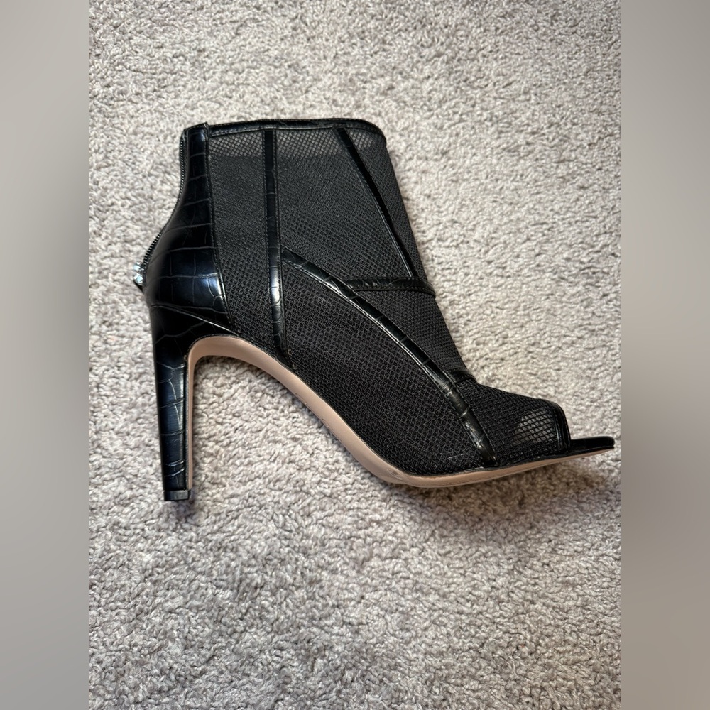 Jessica Simpson Black Peep-Toe Ankle Booties - Picture 5 of 15